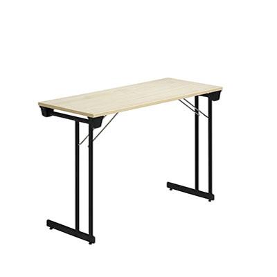 LEARN Konferansebord Bjørk med sorte ben 120x45cm