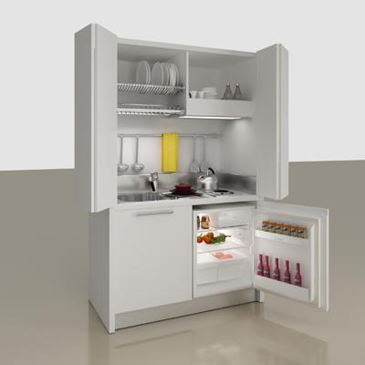 Komplett Mini kjøkken  K 143 DX vask på høyere side